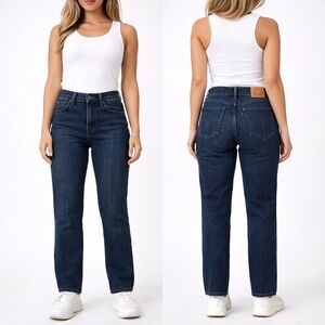 LEVIS 505 Straight Leg Jeans Womens 32 Blue Classic Denim Normcore Casual